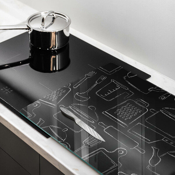 Kuchynská doska zo skla Kreslené kuchynské doplnky