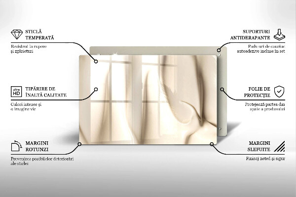 Kuchynská doska zo skla Krémová zmrzlina