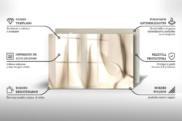 Kuchynská doska zo skla Krémová zmrzlina