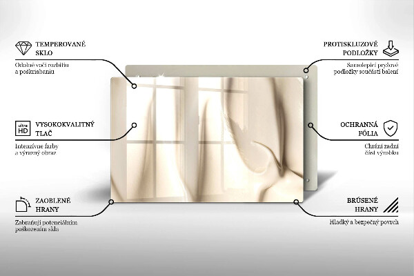 Kuchynská doska zo skla Krémová zmrzlina