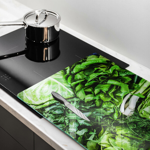 Kuchynská doska zo skla Zelená zelenina
