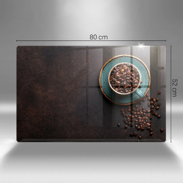 Kuchynská doska zo skla Šálka kávových zŕn