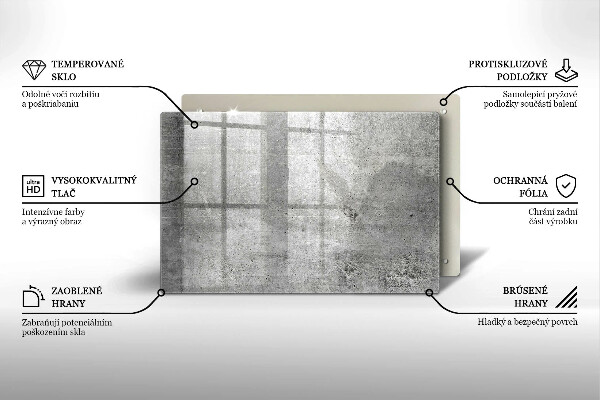 Kuchynská doska zo skla Betónová textúra