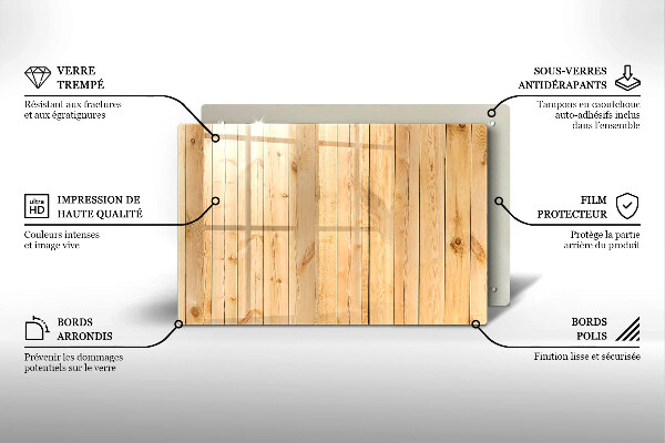 Kuchynská doska zo skla Jemné drevené dosky
