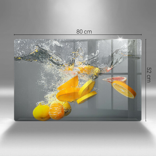 Kuchynská doska zo skla Citróny vo vode