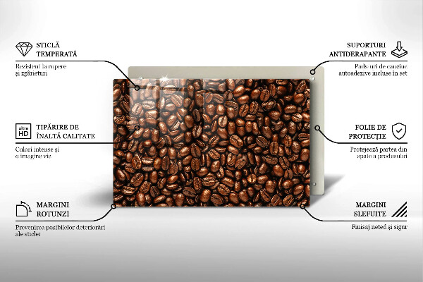 Kuchynská doska zo skla Kávové zrná