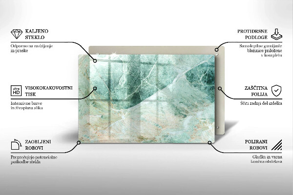 Kuchynská doska zo skla Kamenná štruktúra