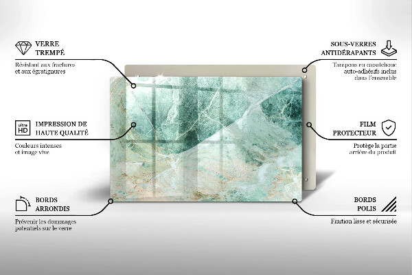 Kuchynská doska zo skla Kamenná štruktúra