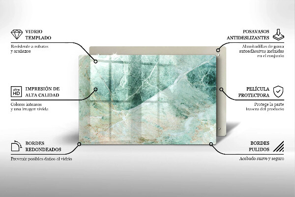 Kuchynská doska zo skla Kamenná štruktúra