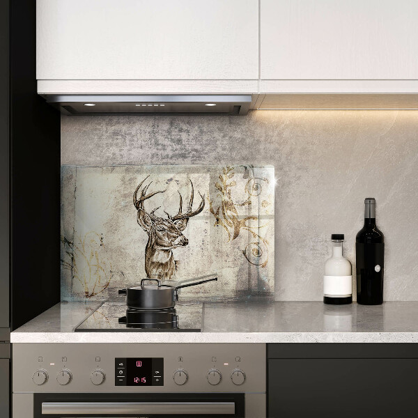 Kuchynská doska zo skla Jeleň zvierat ilustrácie