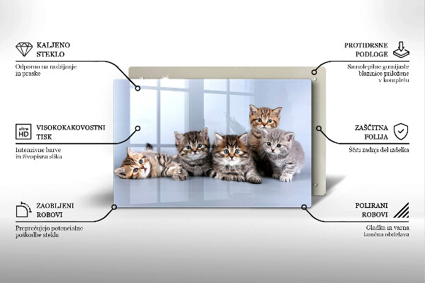 Kuchynská doska zo skla Sladké mačiatka