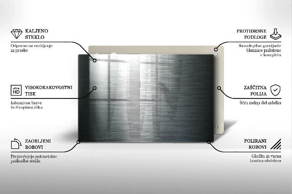 Kuchynská doska zo skla Kovová textúra