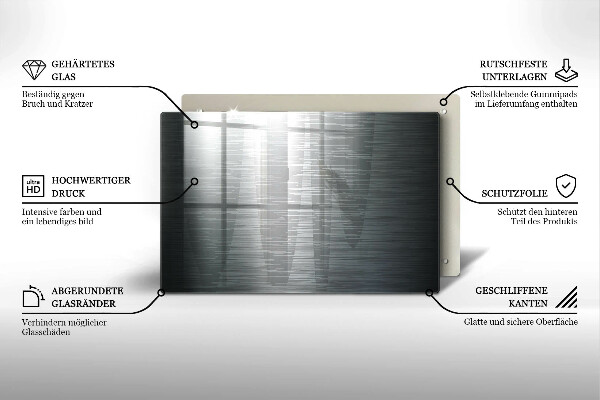 Kuchynská doska zo skla Kovová textúra
