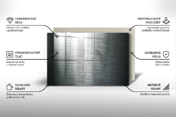 Kuchynská doska zo skla Kovová textúra