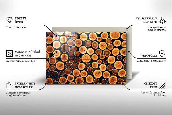 Kuchynská doska zo skla Drevené pne stromov
