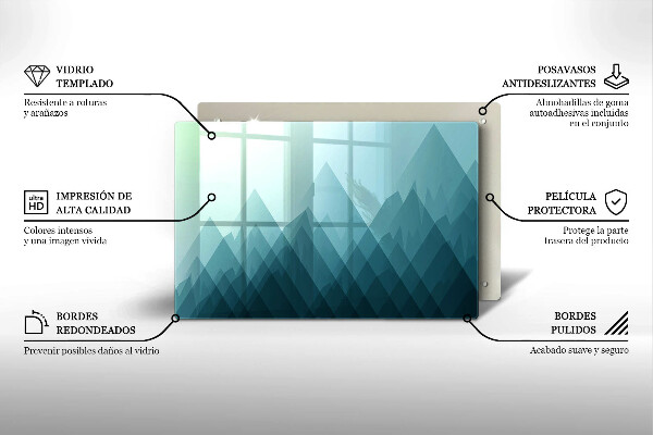 Kuchynská doska zo skla Abstraktné hory