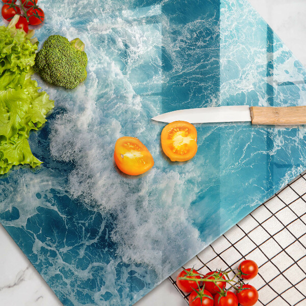 Kuchynská doska zo skla Vlny morskej vody