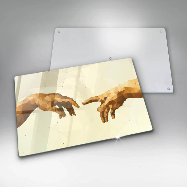 Kuchynská doska zo skla Stvorenie Adamových rúk