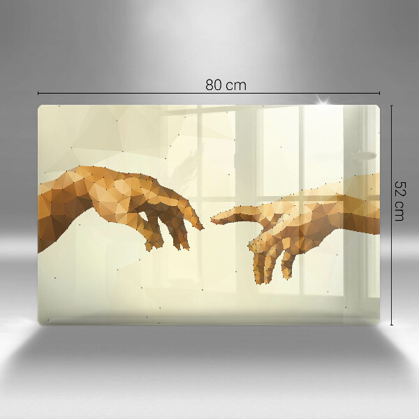 Kuchynská doska zo skla Stvorenie Adamových rúk