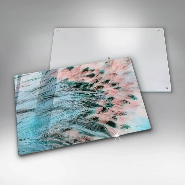 Kuchynská doska zo skla Boho vtáčie perie