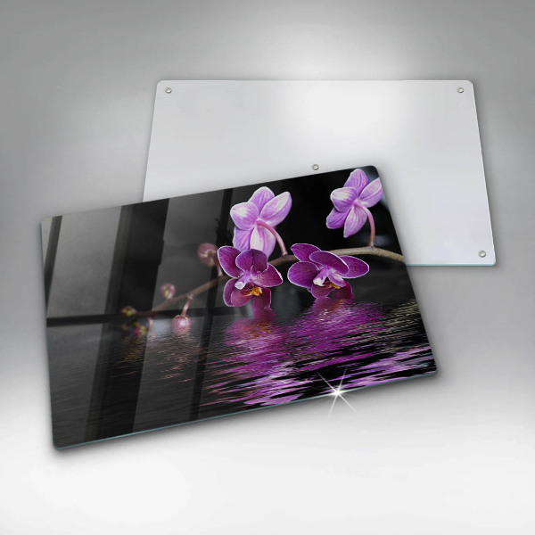 Kuchynská doska zo skla Orchideová zenová voda