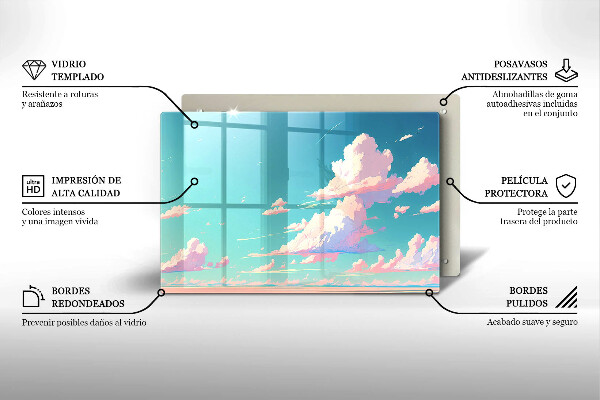 Kuchynská doska zo skla Rozprávkové nebo