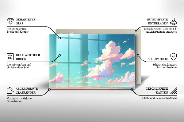 Kuchynská doska zo skla Rozprávkové nebo