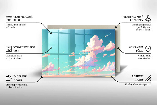 Kuchynská doska zo skla Rozprávkové nebo
