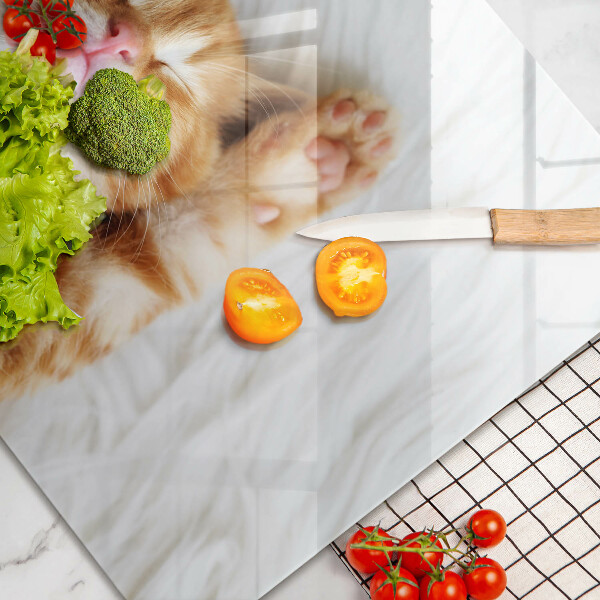 Kuchynská doska zo skla Malé roztomilé mačiatko