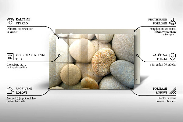 Kuchynská doska zo skla Vzor oválnych kamienkov