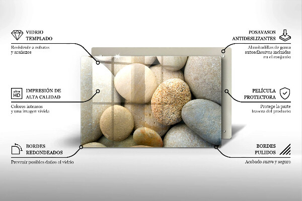 Kuchynská doska zo skla Vzor oválnych kamienkov