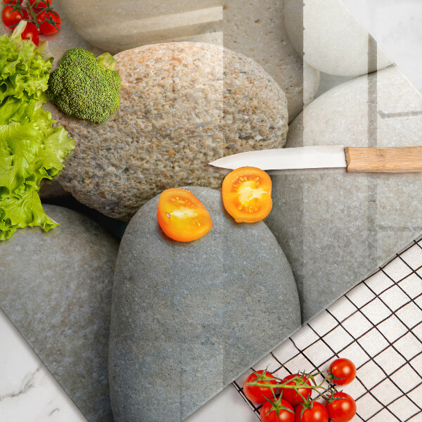 Kuchynská doska zo skla Vzor oválnych kamienkov