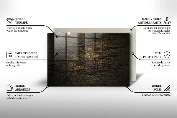 Kuchynská doska zo skla Textúra drevenej kôry