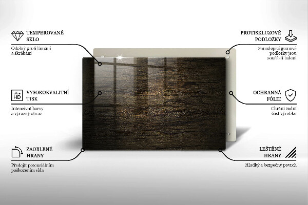 Kuchynská doska zo skla Textúra drevenej kôry