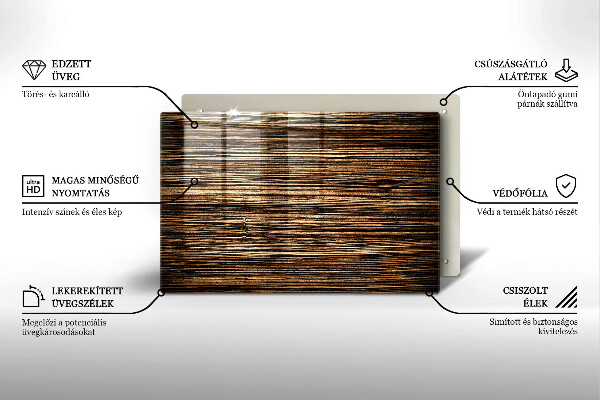 Kuchynská doska zo skla Textúra dreva