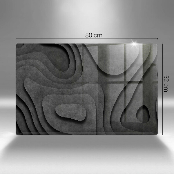Kuchynská doska zo skla 3D tvary kameňov