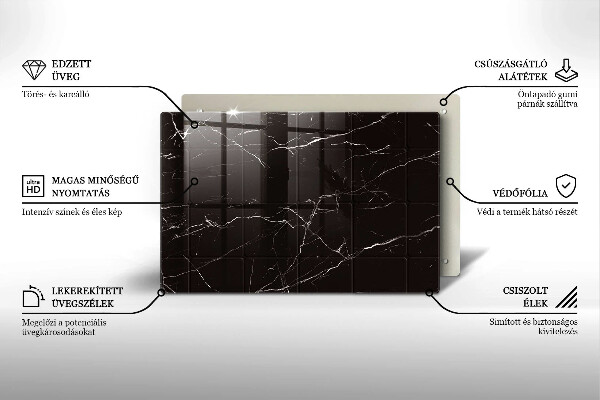 Kuchynská doska zo skla Mramorové dlaždice