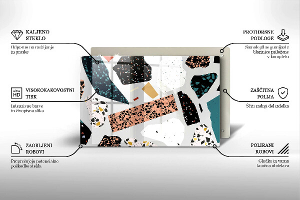 Kuchynská doska zo skla Kamenina