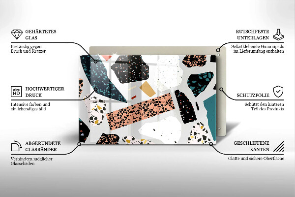 Kuchynská doska zo skla Kamenina