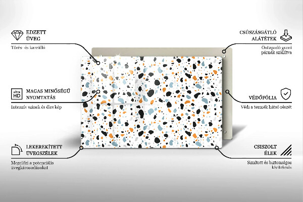 Kuchynská doska zo skla Dekoratívna kamenina