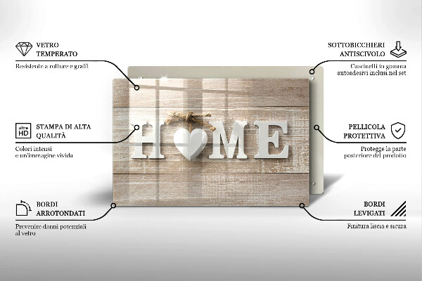 Kuchynská doska zo skla Home