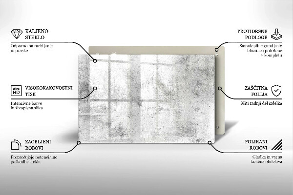 Kuchynská doska zo skla Betónová textúra