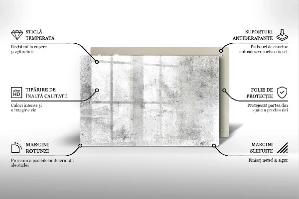 Kuchynská doska zo skla Betónová textúra