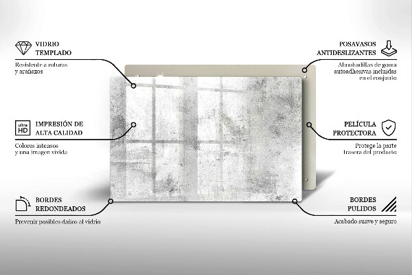 Kuchynská doska zo skla Betónová textúra