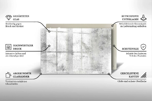 Kuchynská doska zo skla Betónová textúra