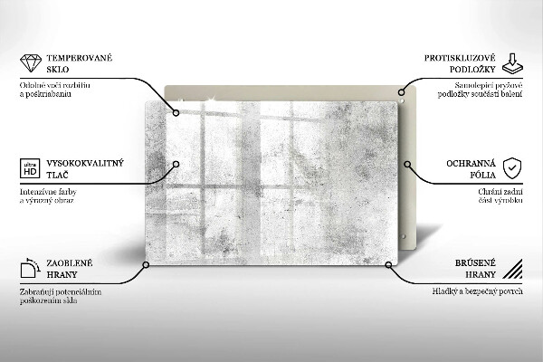 Kuchynská doska zo skla Betónová textúra
