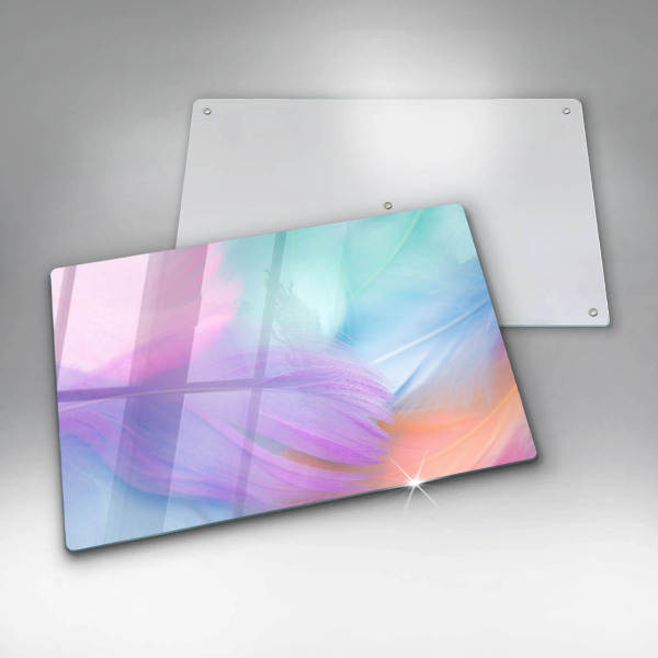 Kuchynská doska zo skla Pastelové perie