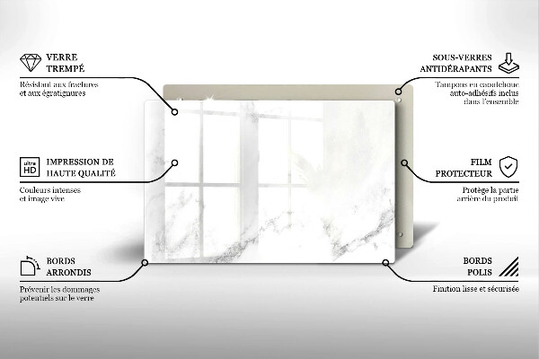 Kuchynská doska zo skla Moderný mramor