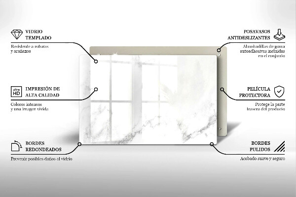 Kuchynská doska zo skla Moderný mramor