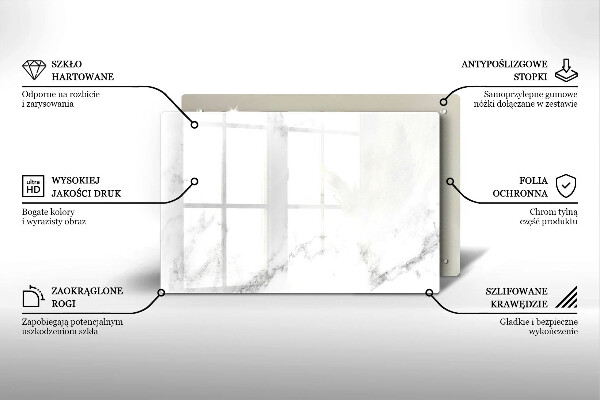 Kuchynská doska zo skla Moderný mramor